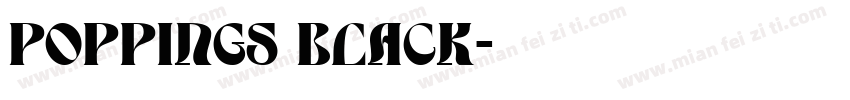 poppings black字体转换